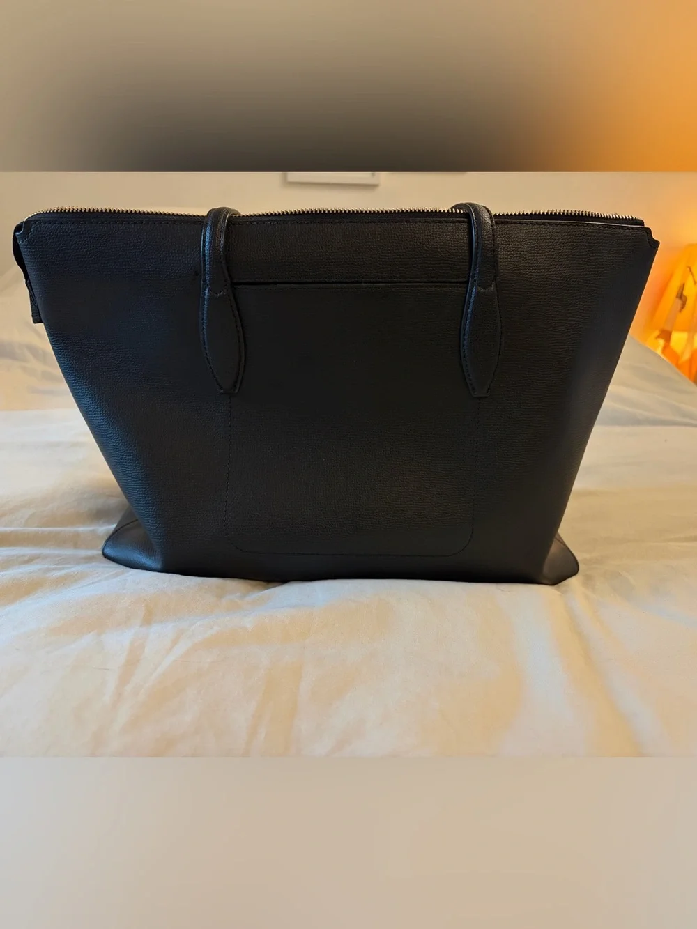 Kate Spade All Day black leather zip tote work bag, similar to Gwen and Dana bag